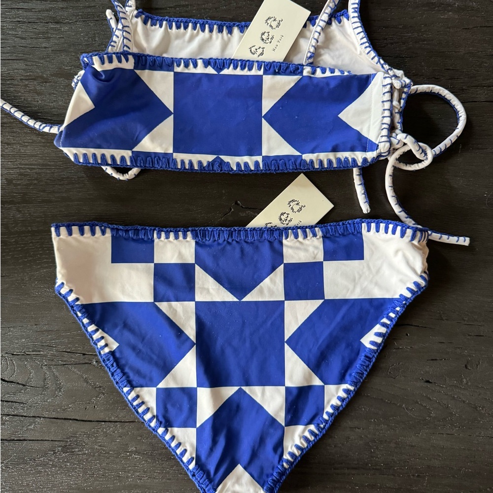 SEA NEW YORK TANYA PRINT BIKINI TOP WITH TIES - Picture 6 of 7